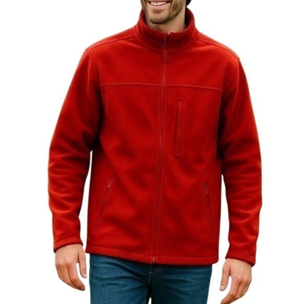 Duluth Trading Company Red Heavyweight Zip Up Jacket